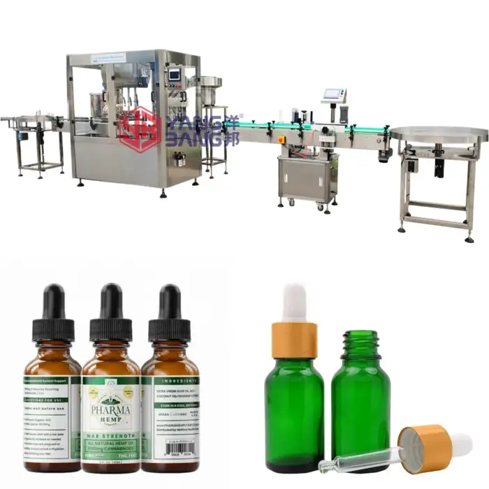 Automatic 10ml 30ml 60ml Small Bottle Liquid Spray Eye Drop Vial Glass Dropper Essential Oil Filling Machine and Capping Line