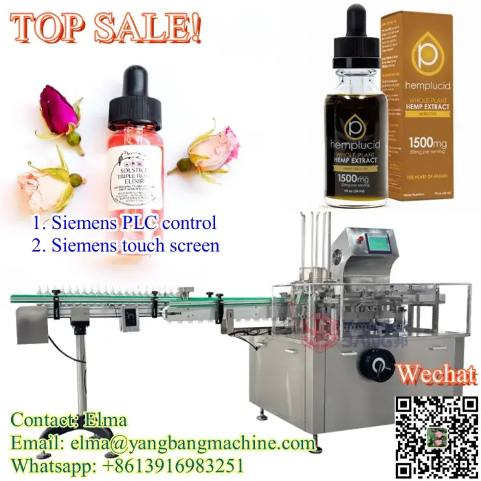 Automatic 10ml 30ml 60ml Small Bottle Liquid Spray Eye Drop Vial Glass Dropper Essential Oil Filling Machine and Capping Line