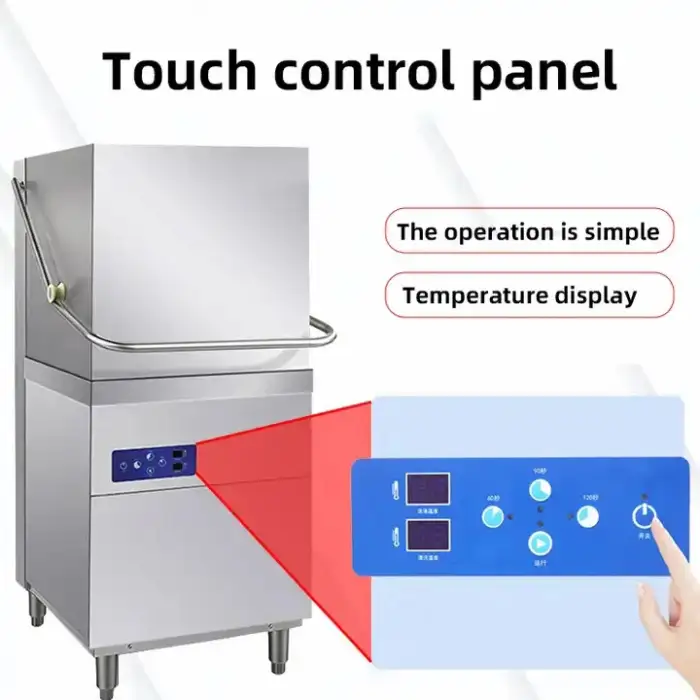 Commercial Automatic Uncovering Dishwasher Kitchen Machine for Efficient Dish Cleaning