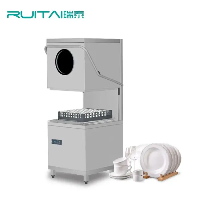 Ruitai High Quality Automatic Plate Washing Kitchen Equipment Portable Hood Type Commercial Hotel Restaurant Dishwasher Machine