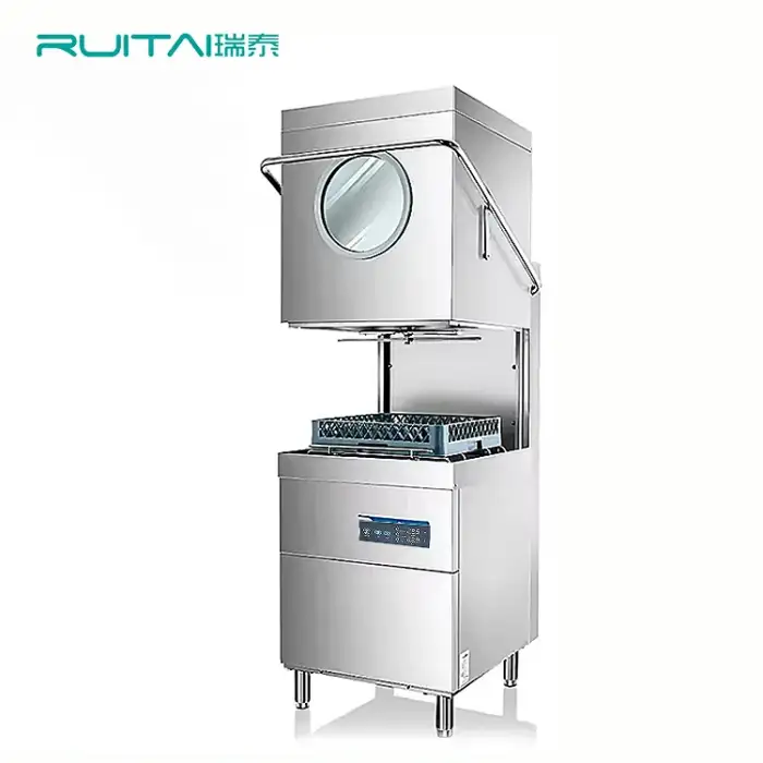 Ruitai High Quality Automatic Plate Washing Kitchen Equipment Portable Hood Type Commercial Hotel Restaurant Dishwasher Machine