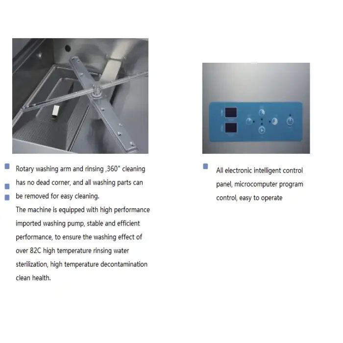 Fully automatic ultrasonic dishwasher customizable in size for restaurant cafeteria dishwashers