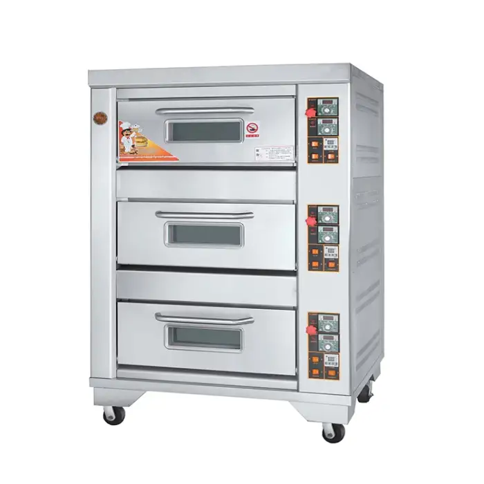 Commercial Bakery Equipment Deck Oven 2-Layer 2-Tray For Mini Bakery Industrial Gas Ovens