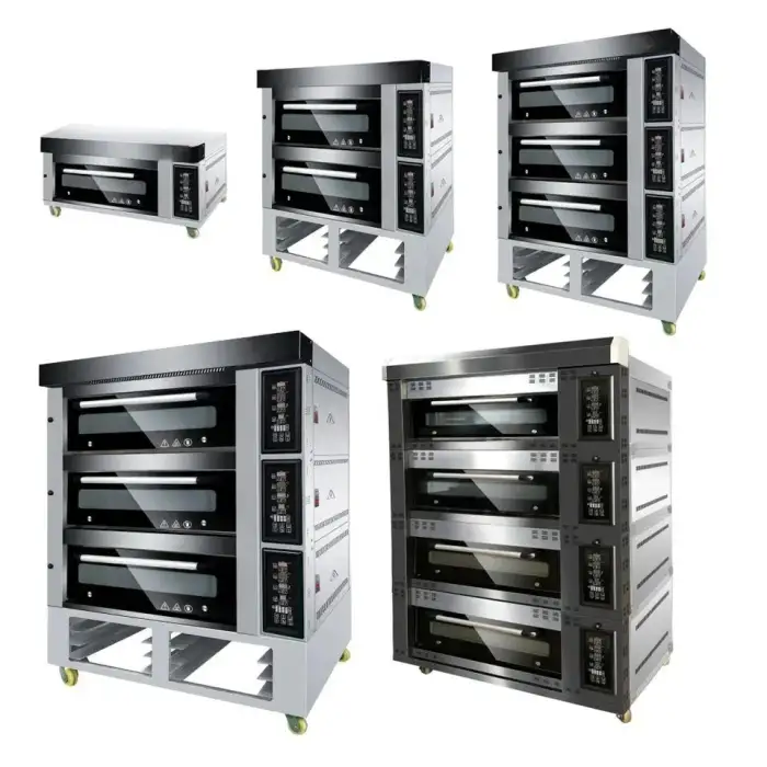 Commercial 1-4 Deck 1-20 Trays Electric Gas Baking Deck Oven One Double Deck Electric Cake Bakery Oven