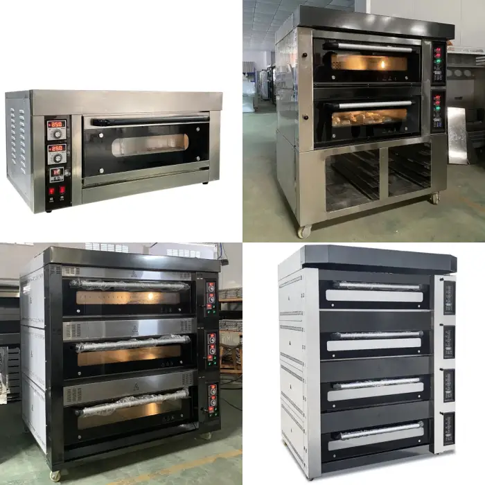 Commercial 1-4 Deck 1-20 Trays Electric Gas Baking Deck Oven One Double Deck Electric Cake Bakery Oven