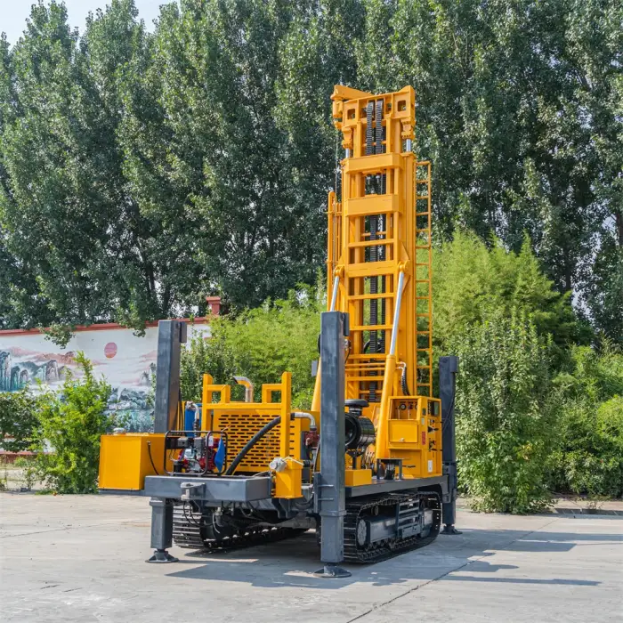 200m hydraulic borehole water well drilling rig 800m Water well Crawler hydraulic portable drilling rig machine