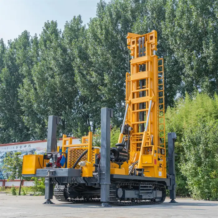 200m hydraulic borehole water well drilling rig 800m Water well Crawler hydraulic portable drilling rig machine