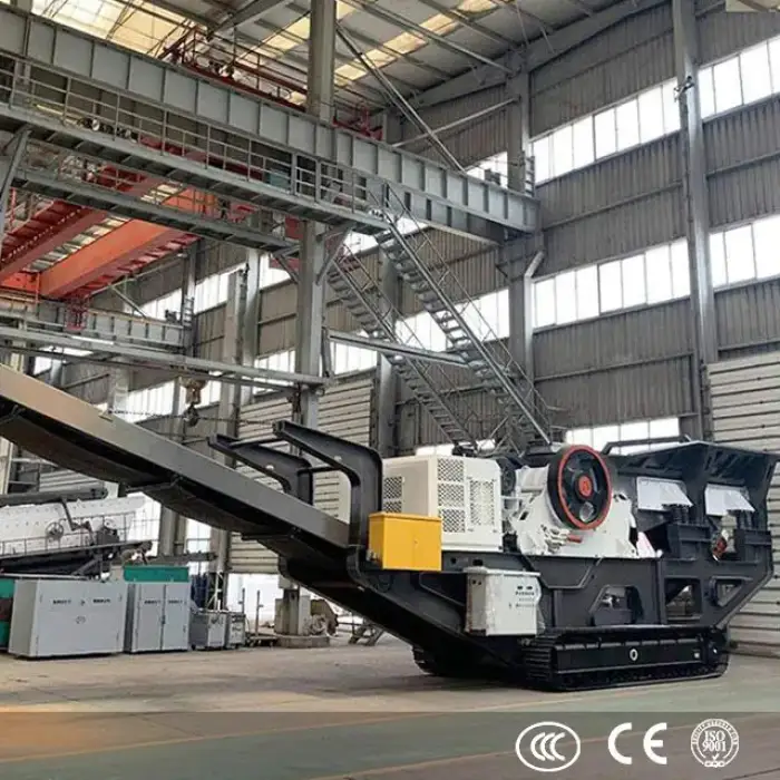 Large size portable hard stone jaw crushers produced quarry mining stones crawler mobile crusher price