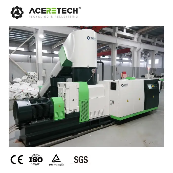 Power Saving 200-1000kg h Plastic Industrial PP,PE Film Recycling Granulator Machine For Sale ACS-H300,80