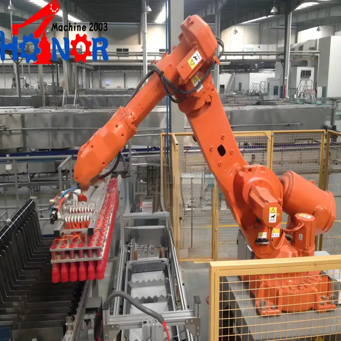 High Level Column Robot 100kg 150kg Bag Palletizer Automatic Palletizer System For Packing Line