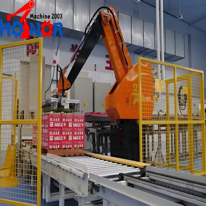 High Level Column Robot 100kg 150kg Bag Palletizer Automatic Palletizer System For Packing Line