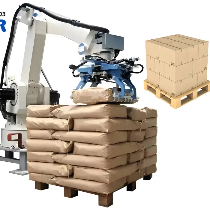 Cartons kuka Automatic Robot Palletizer Machine Palletizing Packaging Line Stacking Cement Bags Palletizer Robot Stacker