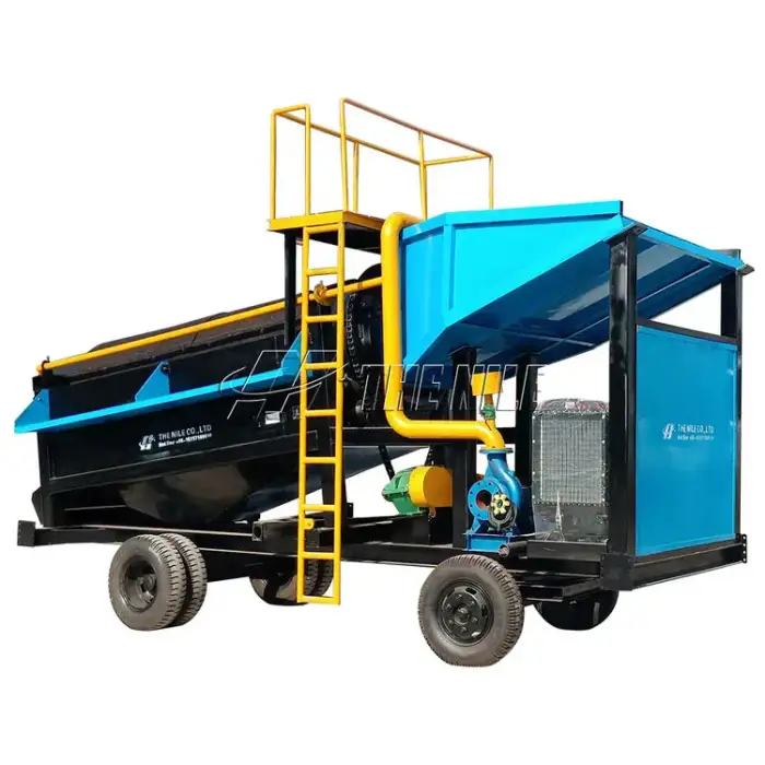 Gold Washing Plant Africa Small Portable Gold Mine Separating Plant Machine 200 tph Alluvial Gold Trommel Washing Plant