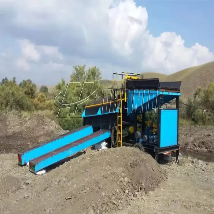 Gold Washing Plant Africa Small Portable Gold Mine Separating Plant Machine 200 tph Alluvial Gold Trommel Washing Plant