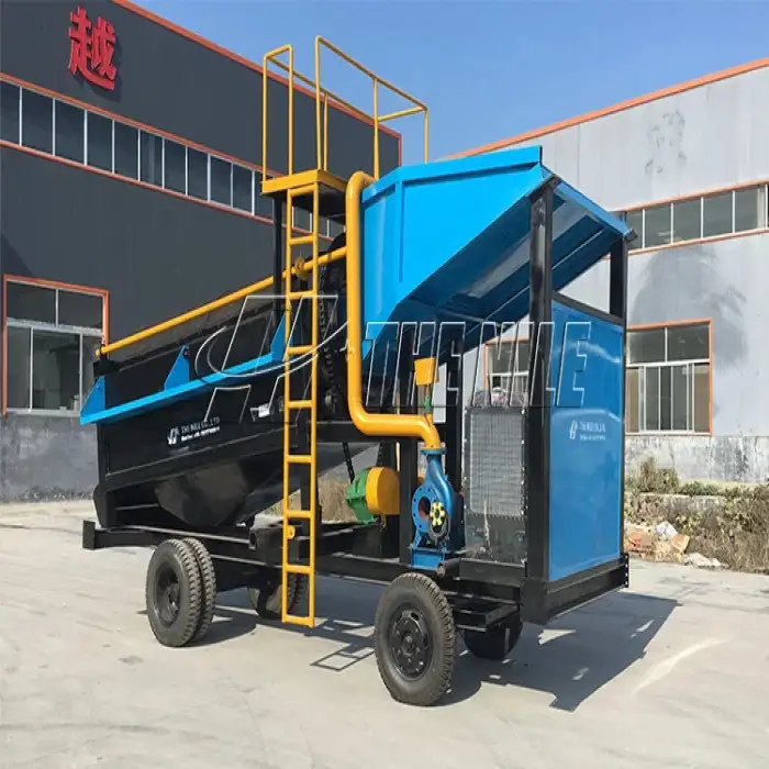 Gold Washing Plant Africa Small Portable Gold Mine Separating Plant Machine 200 tph Alluvial Gold Trommel Washing Plant