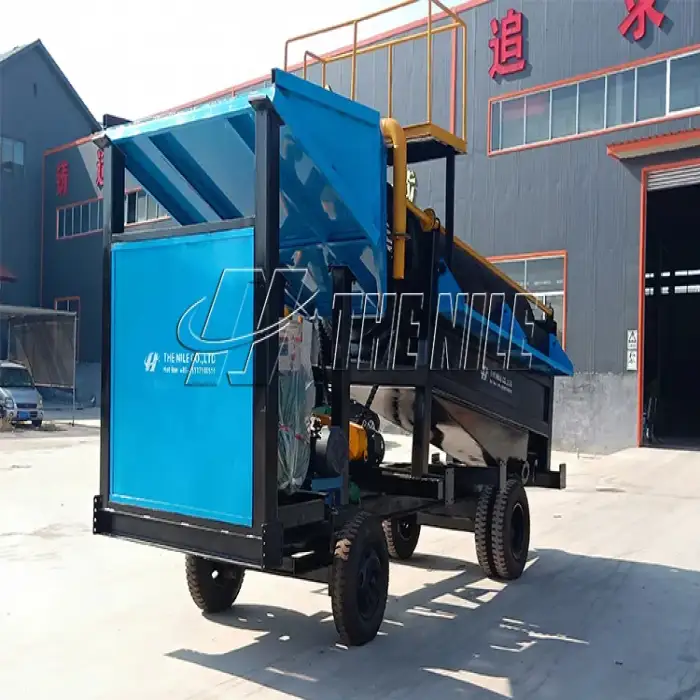 Gold Washing Plant Africa Small Portable Gold Mine Separating Plant Machine 200 tph Alluvial Gold Trommel Washing Plant