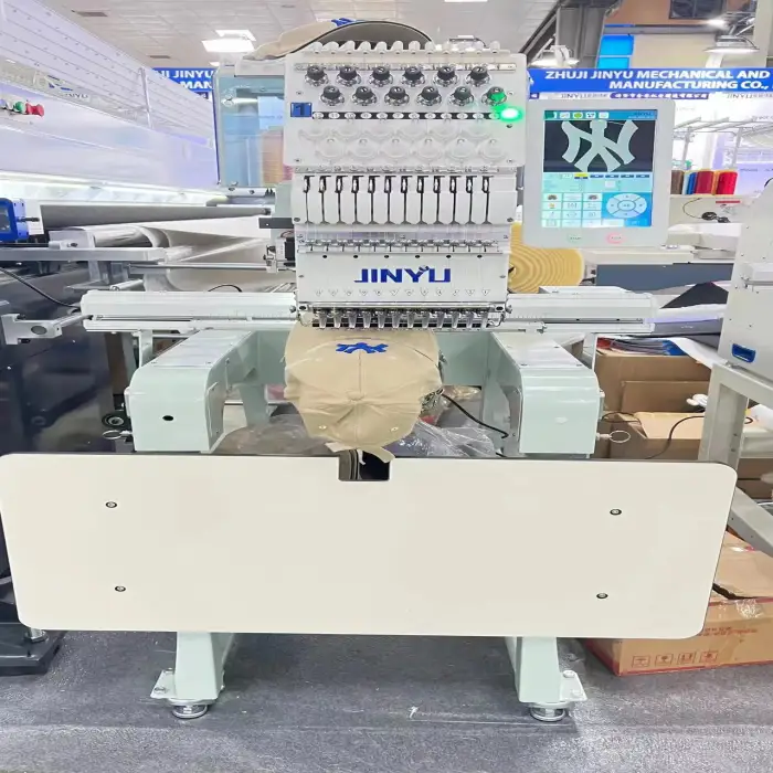 JCS-T1201 300*400mm new model t shirt embroidery machine 3d embroidery machine portable household embroidery machine single head 12 needle