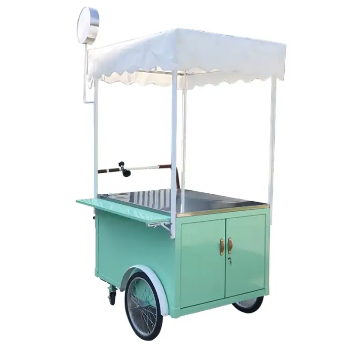 Commercial Outdoor Trolley Food Cart push carts for ice cream