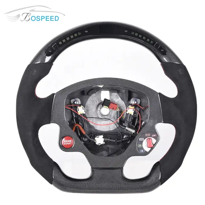 LED Carbon Fiber Racing Car Steering Wheel For Ferrari F430