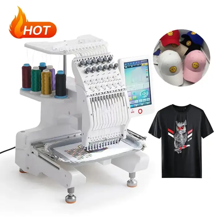 Yeshi 5 years warranty lifetime service Free training Single Head  Easy Operate High Quality Automatic Hat Embroidery Machine