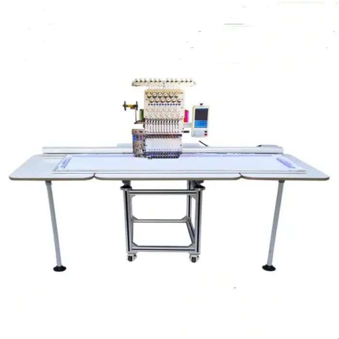 Single head embroidery machine with beads device