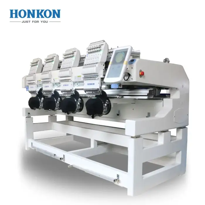 HK-1204 Multiple head four-4 heads automatic embroidery machine direct-drive high speed ultra-modern control system