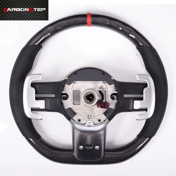 Custom LED Leather Carbon Fiber Car Steering Wheel For Benz