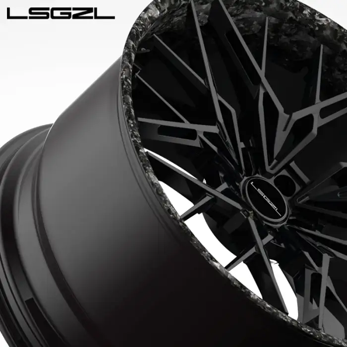 2 piece forged carbon fiber wheel 5x114.3 5x120 5x127 5x130 for Mercedes BMW Audi 18-26 inch wrap carbon fiber