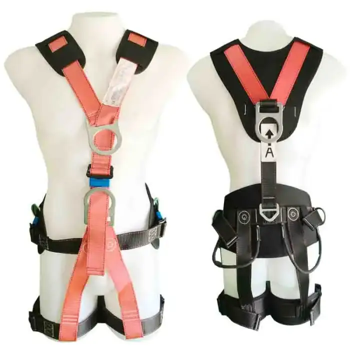 Hot selling Polyester safety helmet harness for Roof Work safety belt Full body harness