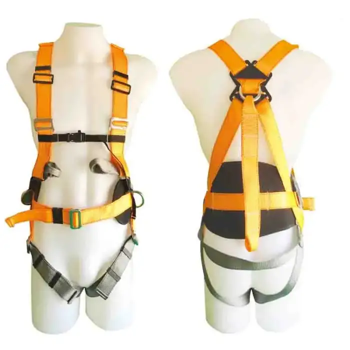 Hot selling Polyester safety helmet harness for Roof Work safety belt Full body harness