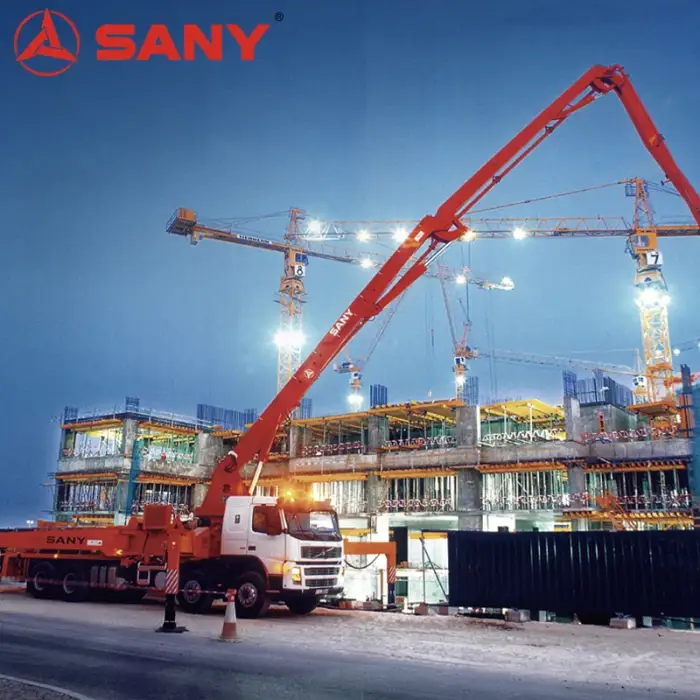 Sany Flexible Working Posture Large Slabs 66.2M Concrete Truck And Pump For Swimming Pools