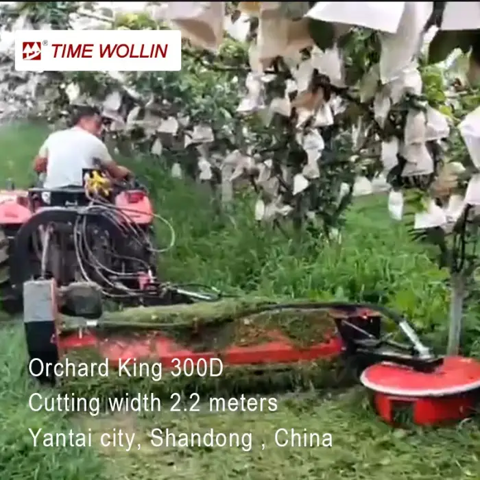 towing behind machine equipment for vineyard orchard lawn flail mowers with hydraulic side-shift Orchard King 300B