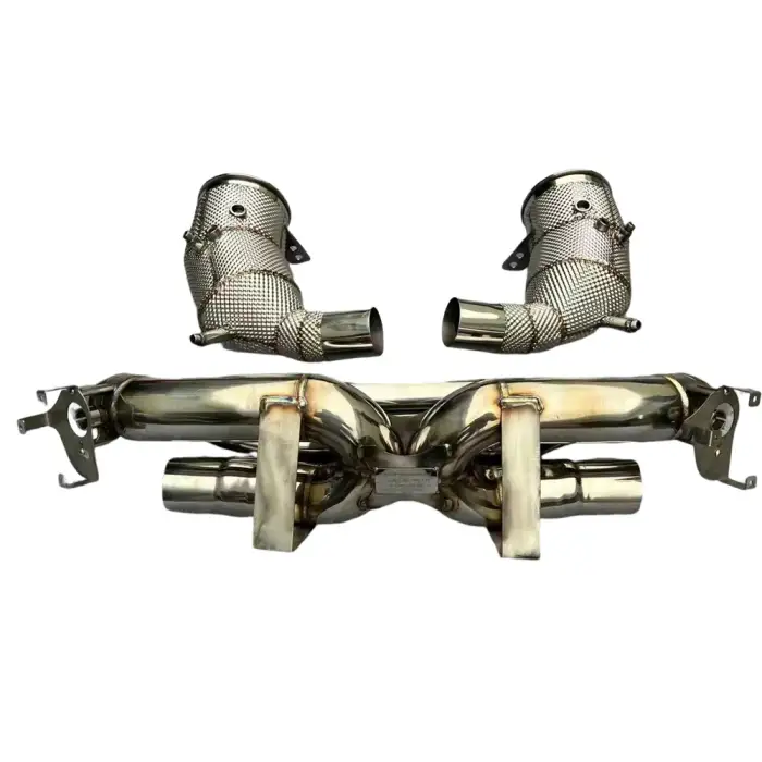 Automotive Performance SS304 Exhaust Header Catless Downpipe For  Porsche 991 992  3.0T 3.8T