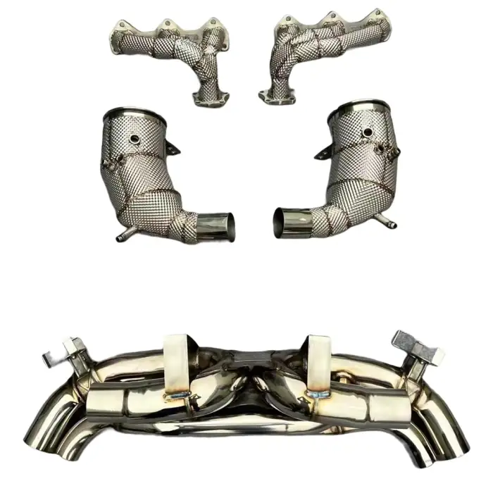 Automotive Performance SS304 Exhaust Header Catless Downpipe For  Porsche 991 992  3.0T 3.8T