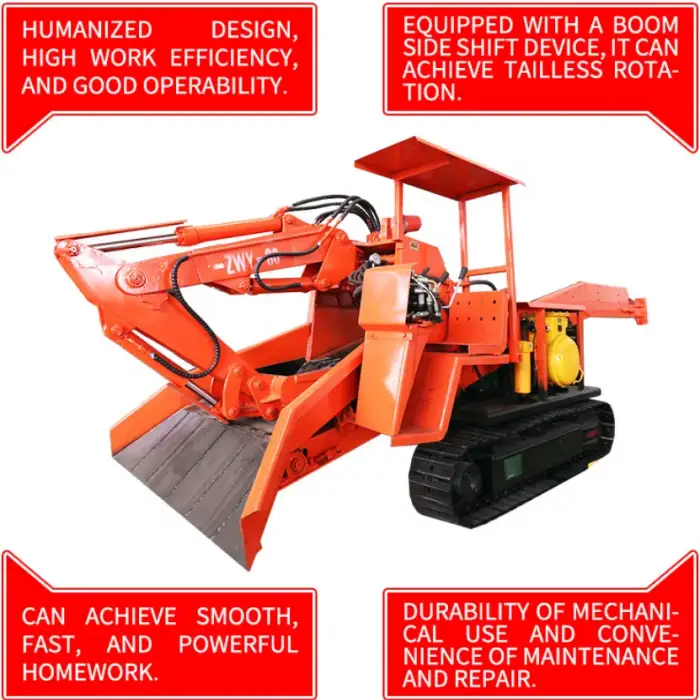 Mine Dig Slag Machine Tunnel Mucking Shovel Loader Slag Raking Machine