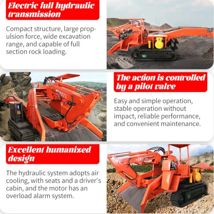 Mine Dig Slag Machine Tunnel Mucking Shovel Loader Slag Raking Machine