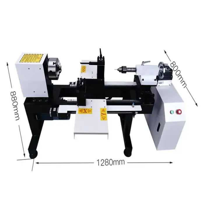 Automatic Full 3 Axis and 4 Axis Wood Turning Lathe woodworking lathing machine milling  for sofa legs Railings cnc wood lathe