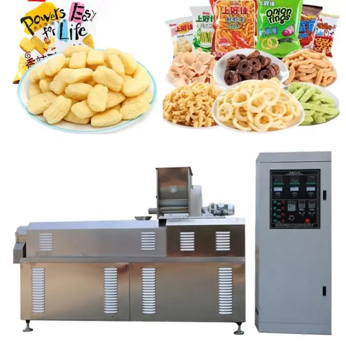 slanty snack bar twin screw extruder corn chips snacks food making machine snack food extrusion machine