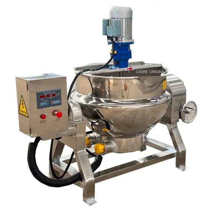 Food Processing Equipment Industrial Cooking Jacketed Kettle Ketchup Mixer Tomato Sauce Making Machine