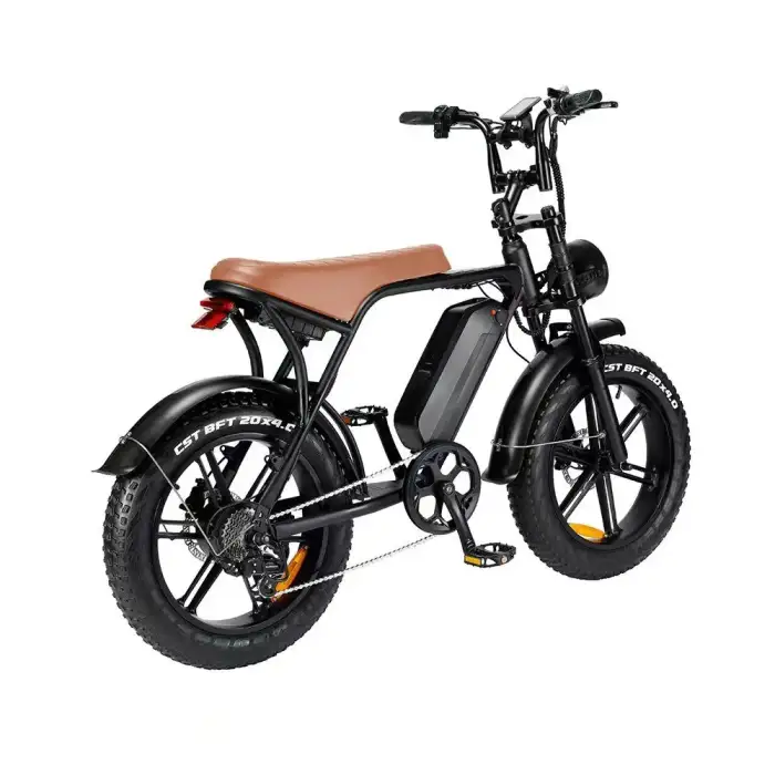 20 Inch Fat tire Retro Leisure 7 Speed Electric Off Road Bike Aluminum Alloy Mountain E-bike