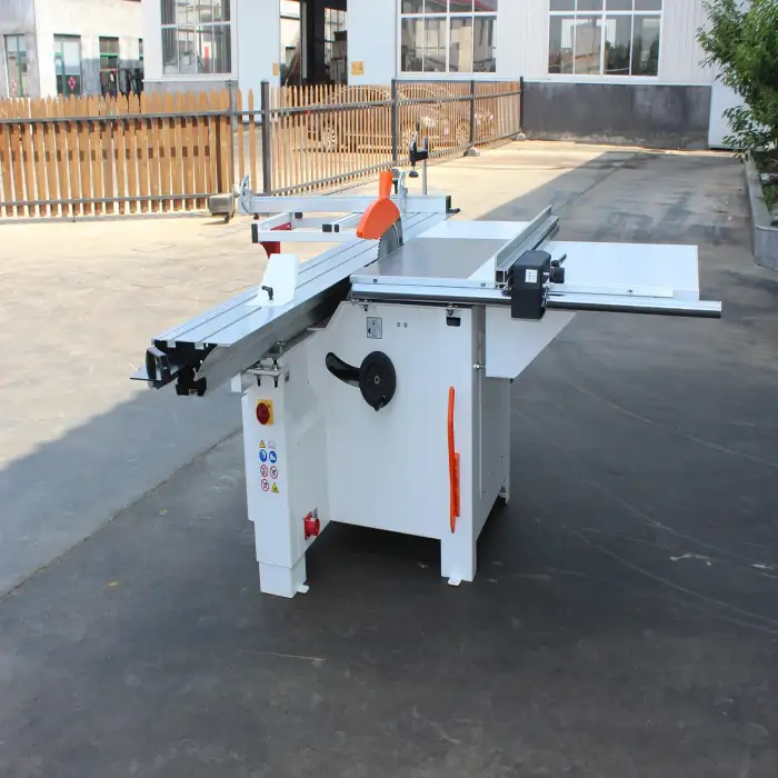 45 degree precision wood cutting slide table saw machine