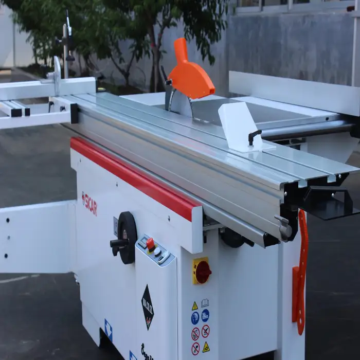 45 degree precision wood cutting slide table saw machine