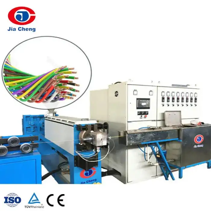 JIACHENG 90 usb data PVC Electrical Cable Copper Wire Equipment Manufacturing Extruder Making Machine Equipment Production Line