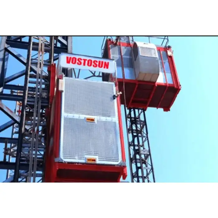 Double Cage Construction Hoist Building Elevator Engineering construction site single cage cargo elevator building construction