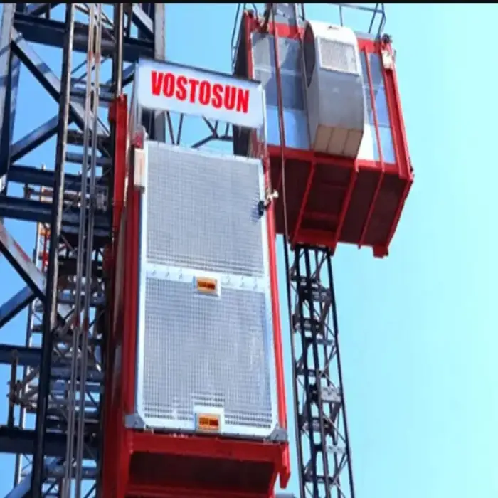 Double Cage Construction Hoist Building Elevator Engineering construction site single cage cargo elevator building construction