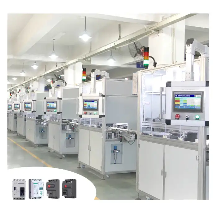 Low-voltage magnetron switch automated assembly and testing flexible production line