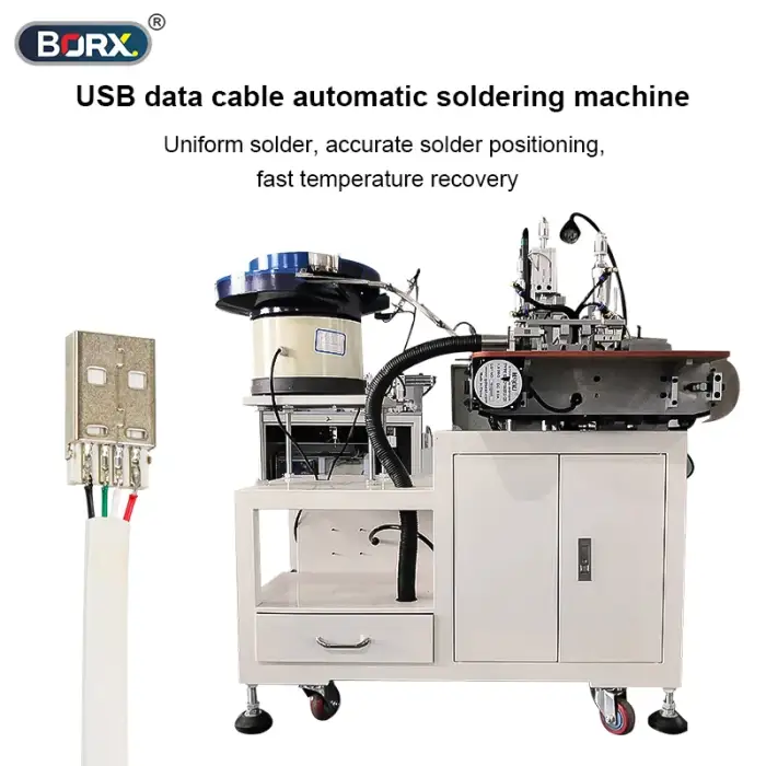 USB charging cable soldering machine USB wire connector soldering automatic factory producing data cable machine