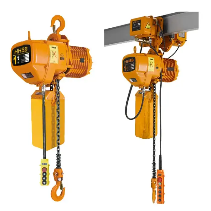 1 ton 2 ton 3 ton 5 ton  HHBB electric chain hoist with hook