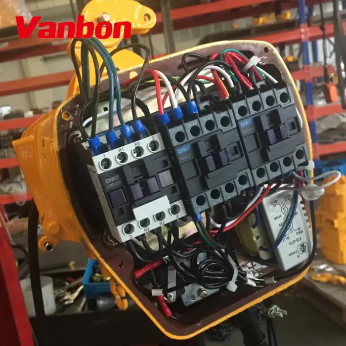 Vanbon 1 ton 2 ton 5 ton electric chain hoist with hook 1-3 phase 200-460V 3.3m per min electric chain hoist