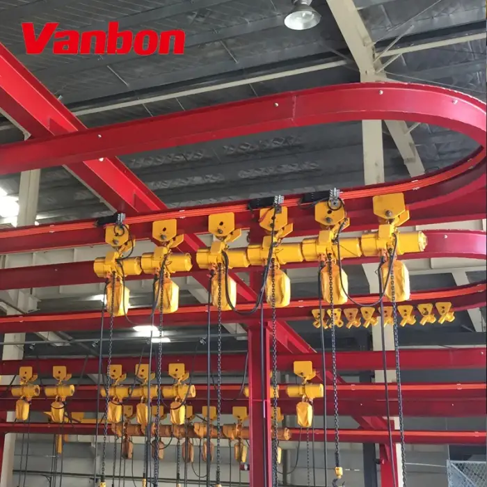 Vanbon 1 ton 2 ton 5 ton electric chain hoist with hook 1-3 phase 200-460V 3.3m per min electric chain hoist